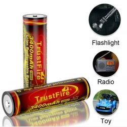 Trustfire 18650 - 3400 mAh - Genopladelig batteri